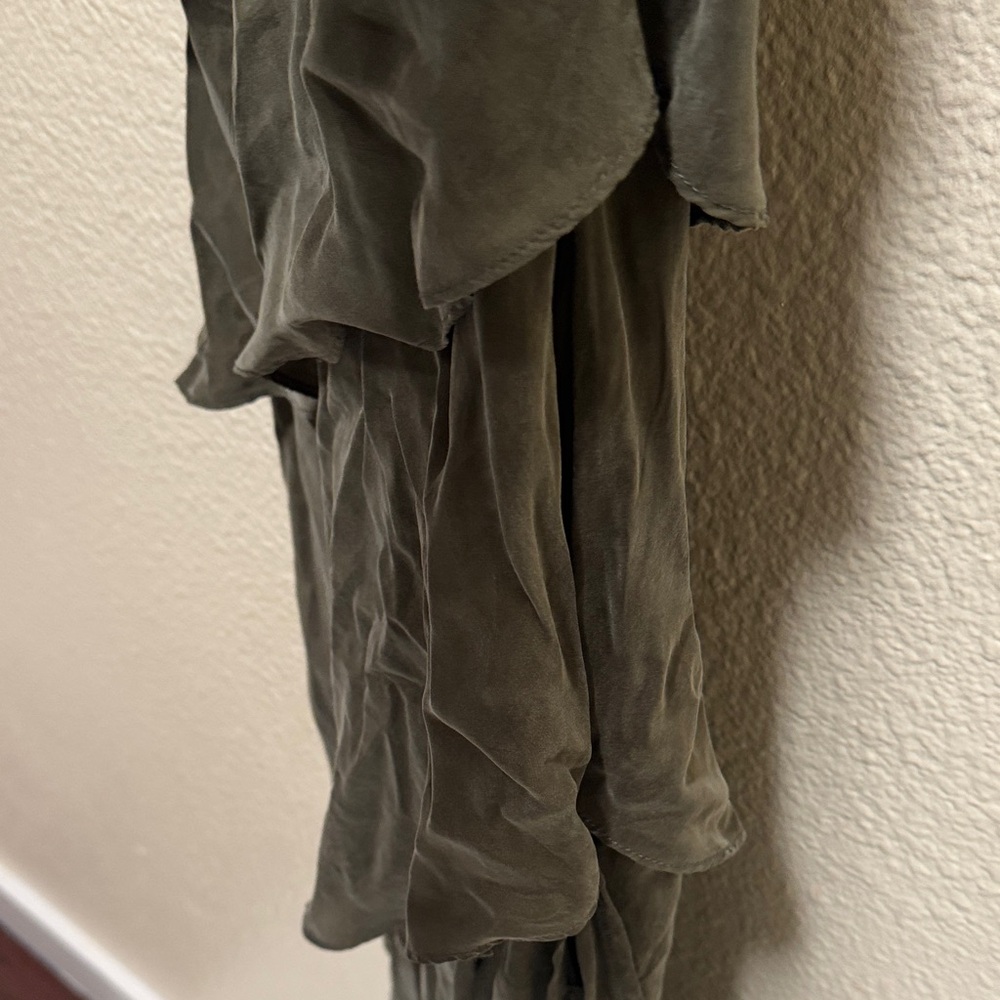 Posse Steel Olive One-Shoulder Ruffle Dress - Picture 7 of 11
